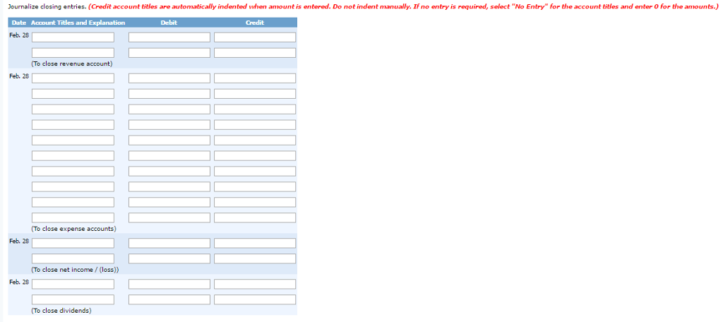 due to due from closing journal entries