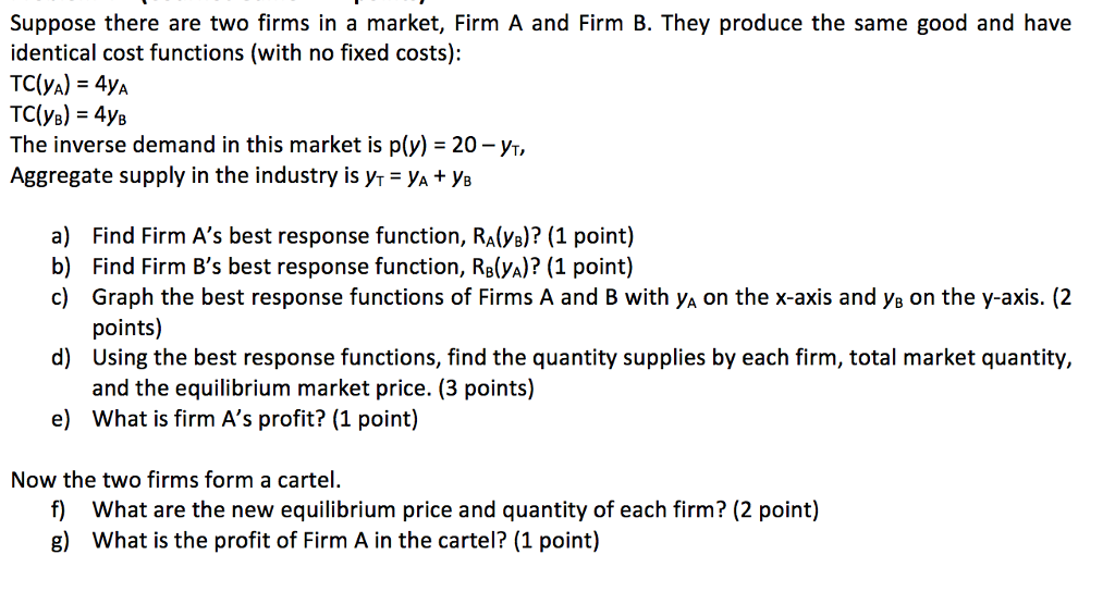 Solved Suppose There Are Two Firms In A Market, Firm A And | Chegg.com