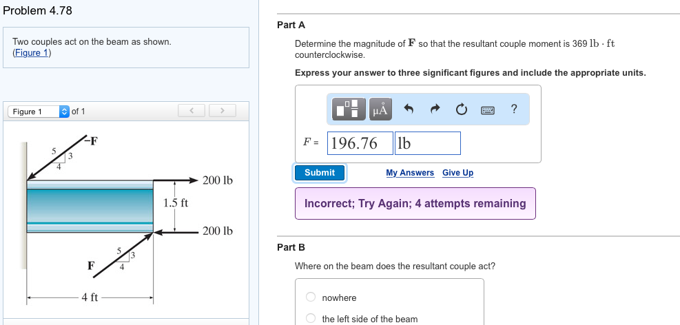 Solved Two couples act on the beam as shown (Figure 1) | Chegg.com