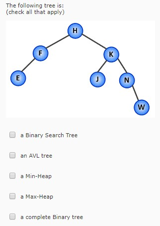 Solved The following tree is: (check all that apply) a | Chegg.com