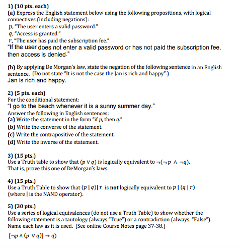 english statement using express below solved chegg logical each including answer propositions connectives following transcribed problem text been only homework