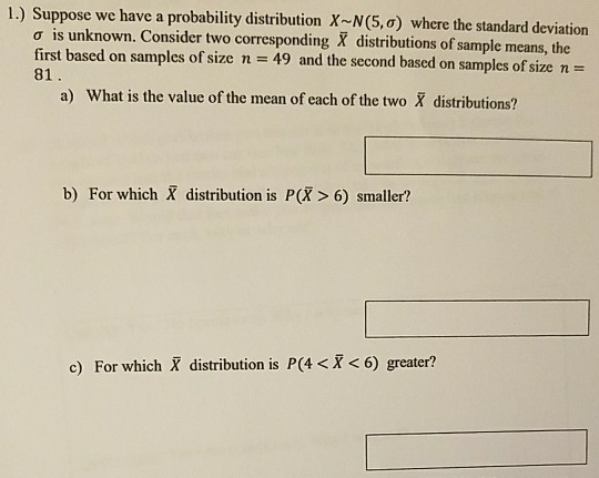 Solved L) Suppose we have a probability distribution | Chegg.com
