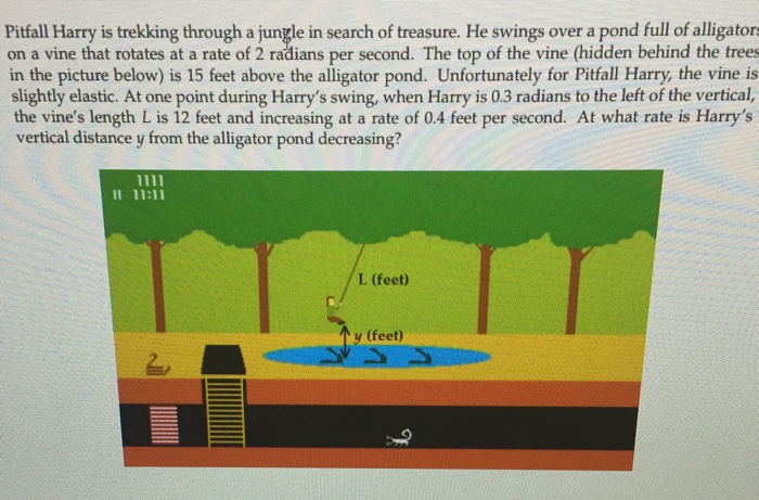 Solved Pitfall Harry is trekking through a jungle in search | Chegg.com