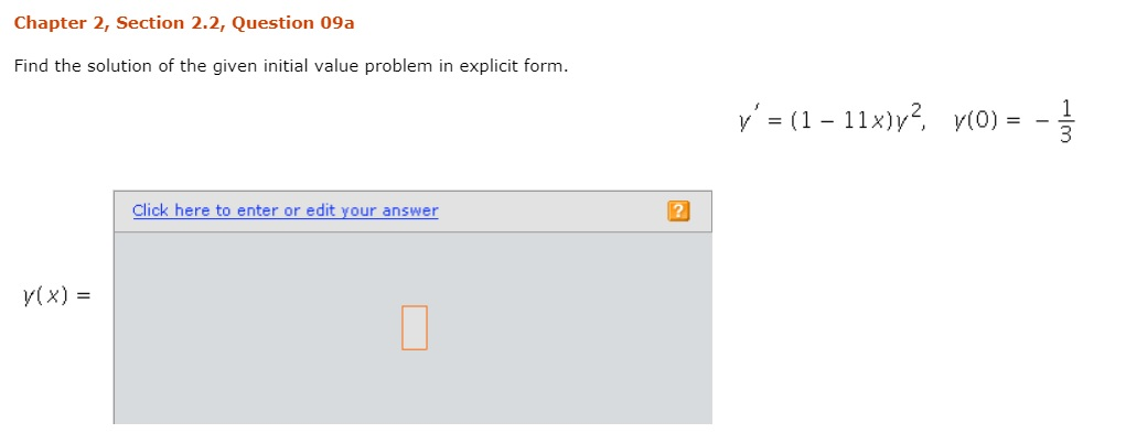 Solved Chapter 2, Section 2.2, Question 09a Find the | Chegg.com