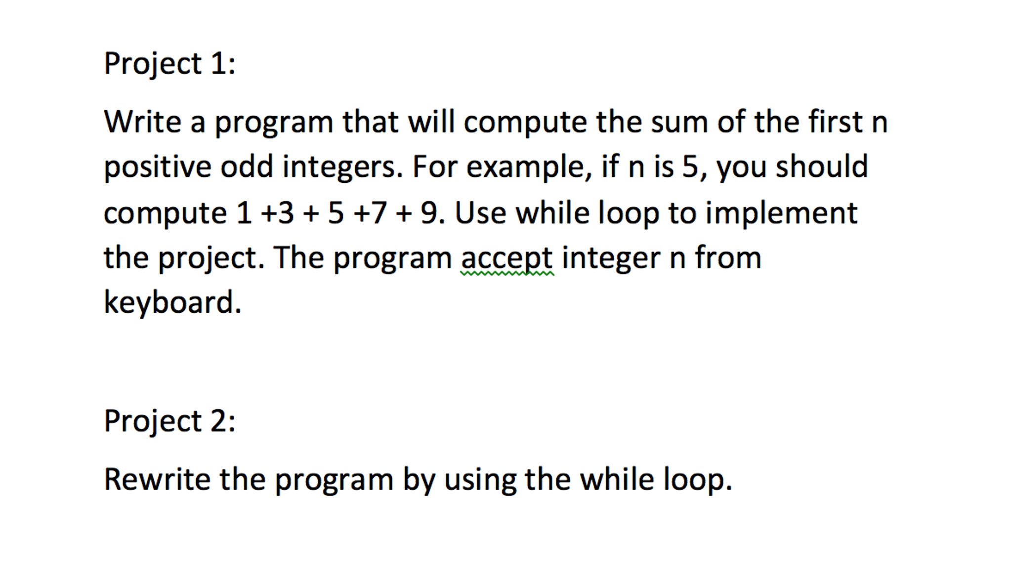 Solved Write A Program That Will Compute The Sum Of The | Chegg.com