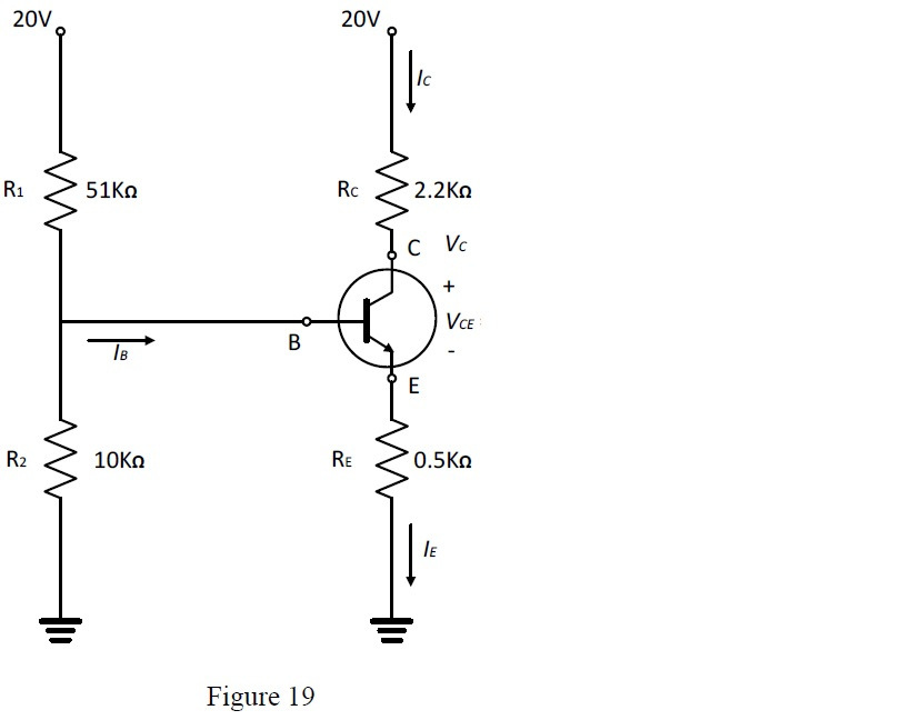 Solved For the transistor network in Figure19: a) Find the | Chegg.com