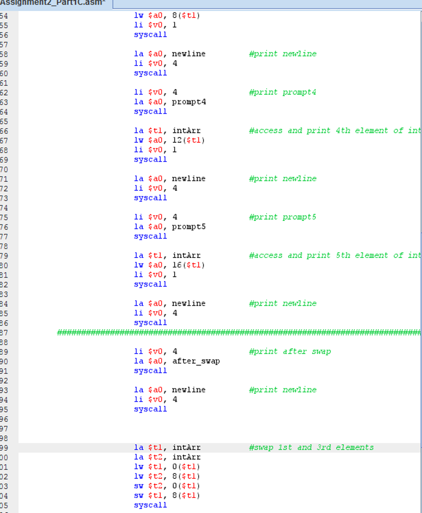 Assembly Language! I need to swap the first and 3rd | Chegg.com
