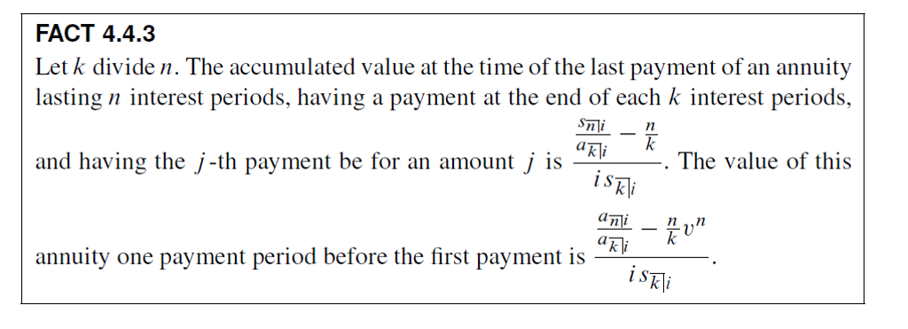 Solved A perpetuity-due has a payment once every k years. | Chegg.com