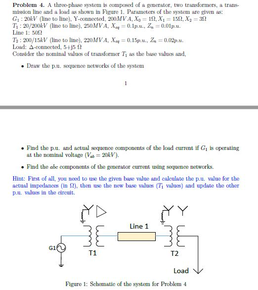 Solved Problem 4. A Three-phase System Is Composed Of A | Chegg.com