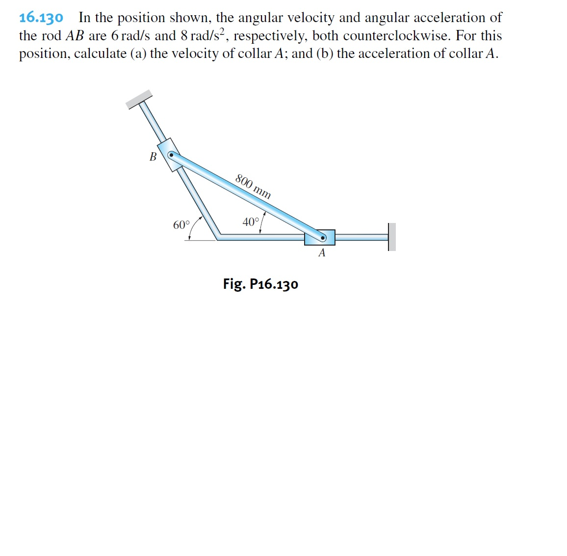 Solved In the position shown, the angular velocity and | Chegg.com