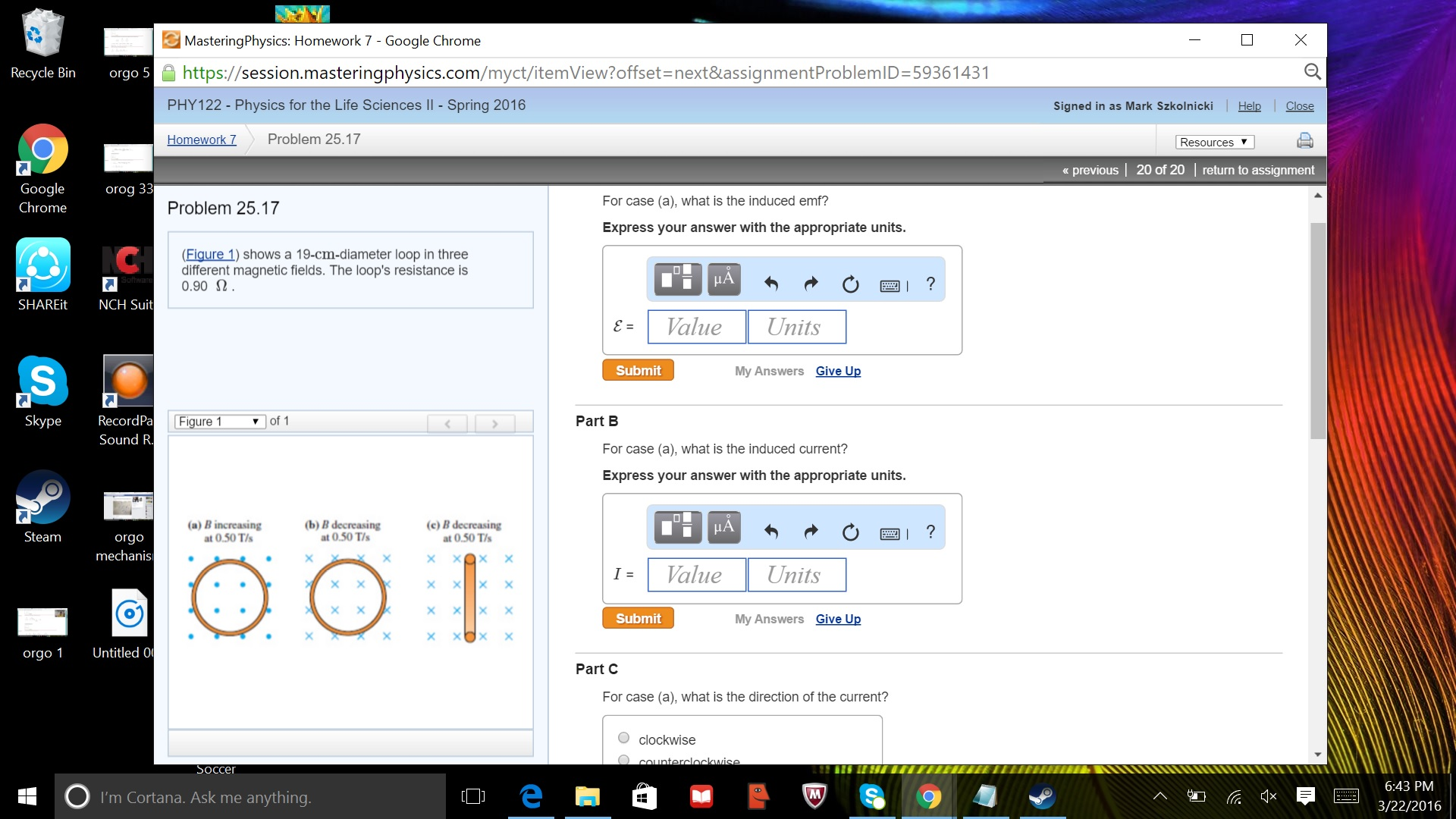 Solved For case (a), what is the induced emf? (Figure 1) | Chegg.com