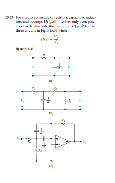 Solved For circuits consisting of resistors, capacitors, | Chegg.com