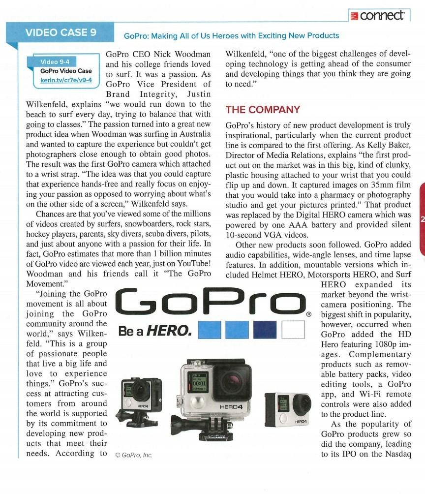 Solved I connect VIDEO CASE 9 GoPro: Making All of Us Heroes | Chegg.com