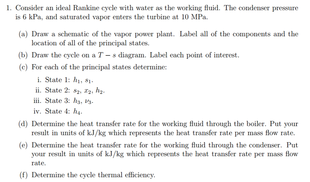 Solved Consider an ideal Rankine cycle with water as the | Chegg.com
