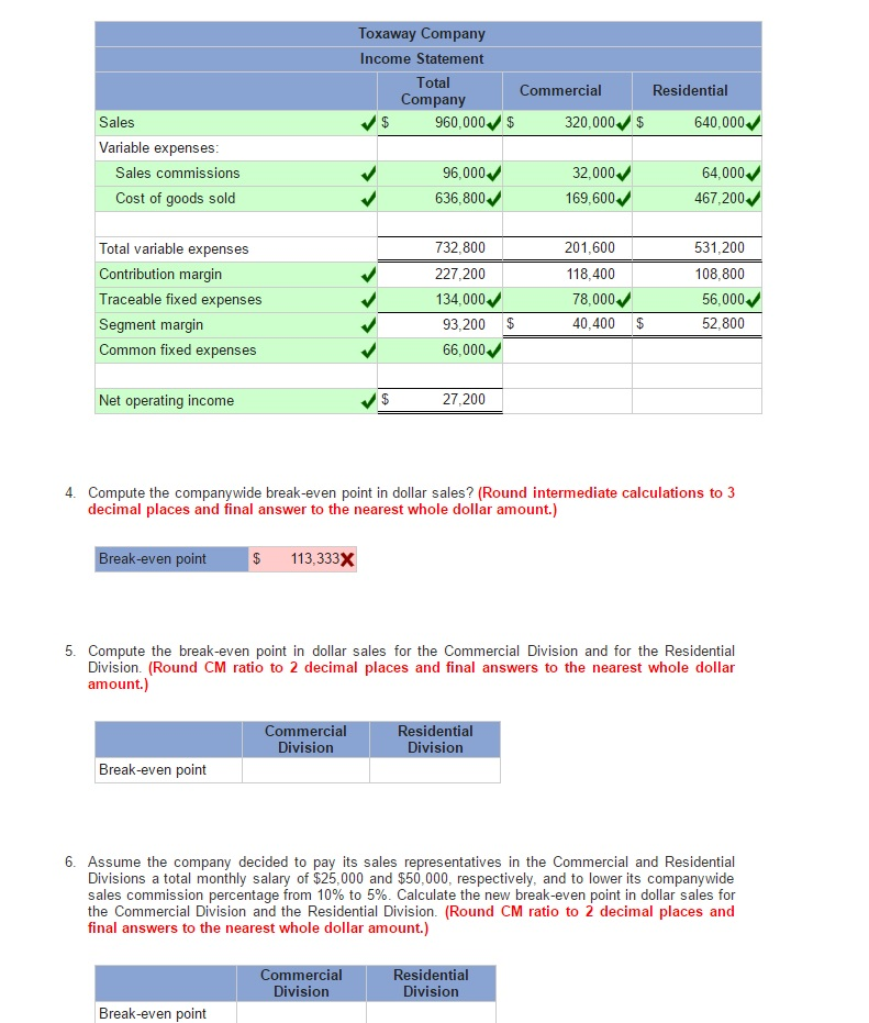 Solved Problem 6-24 Companywide and Segment Break-Even | Chegg.com