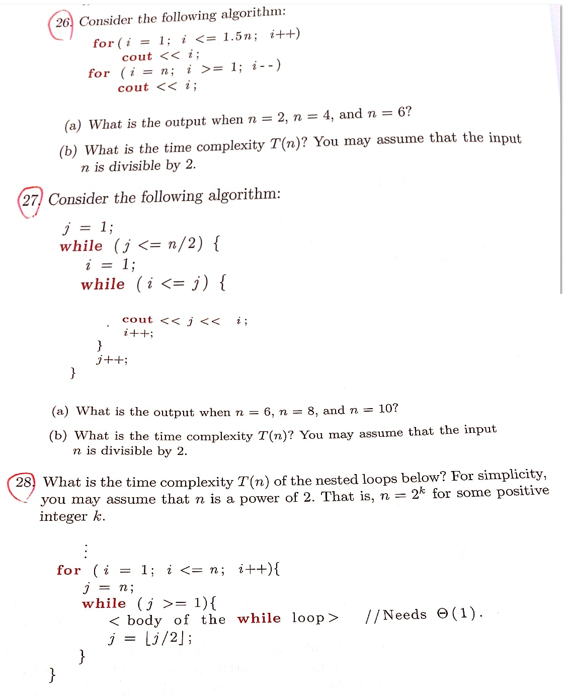 Solved Consider The Following Algorithm: What Is The Output | Chegg.com