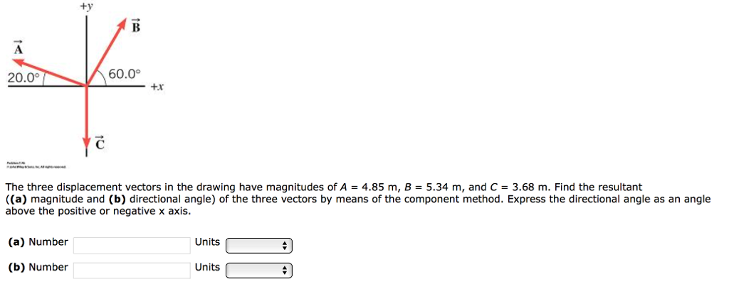 Solved The Three Displacement Vectors In The Drawing Have Chegg Com