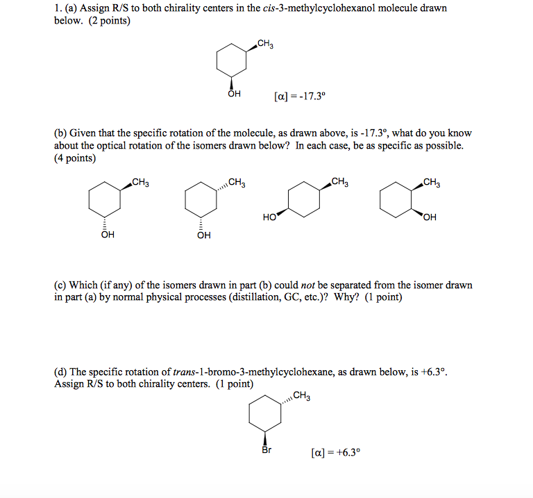 Solved Assign R/S to both chirality centers in the | Chegg.com