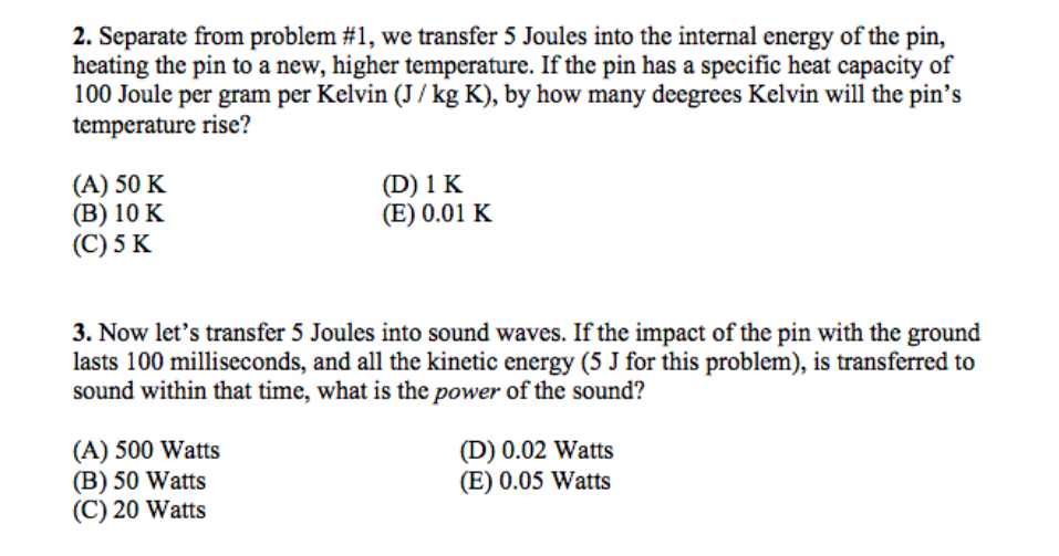 Solved 2. Separate from problem #1, we transfer 5 Joules | Chegg.com