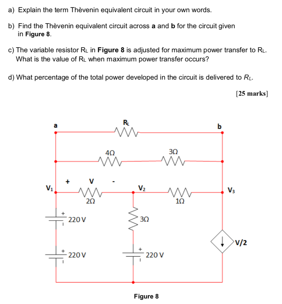 Solved A) Explain The Term Thèvenin Equivalent Circuit In | Chegg.com