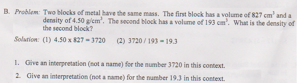 Solved B. Problem. Two Blocks Of Metal Have The Same Mass. | Chegg.com