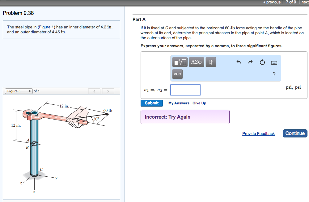 Solved The steel pipe in (Figure 1) has an inner diameter of | Chegg.com