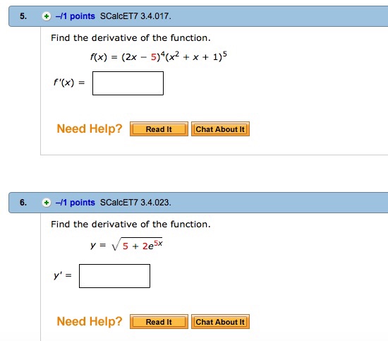 derivative of x 2x 5