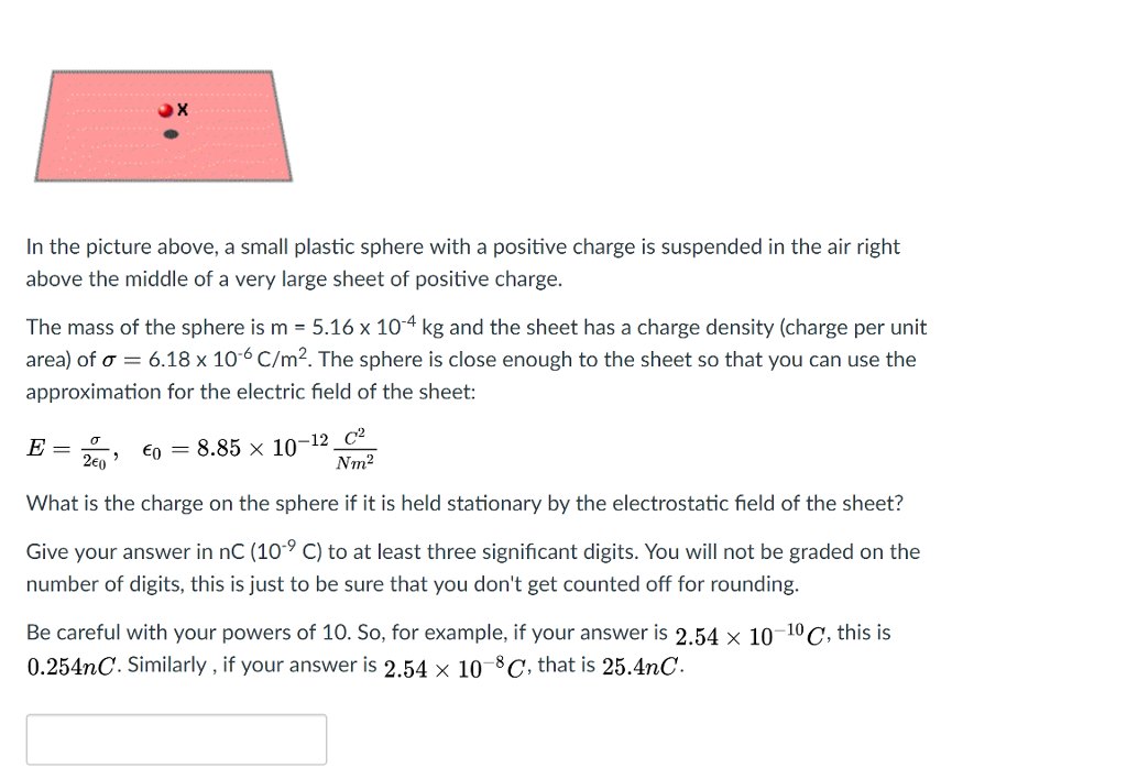 Solved In the picture above, a small plastic sphere with a