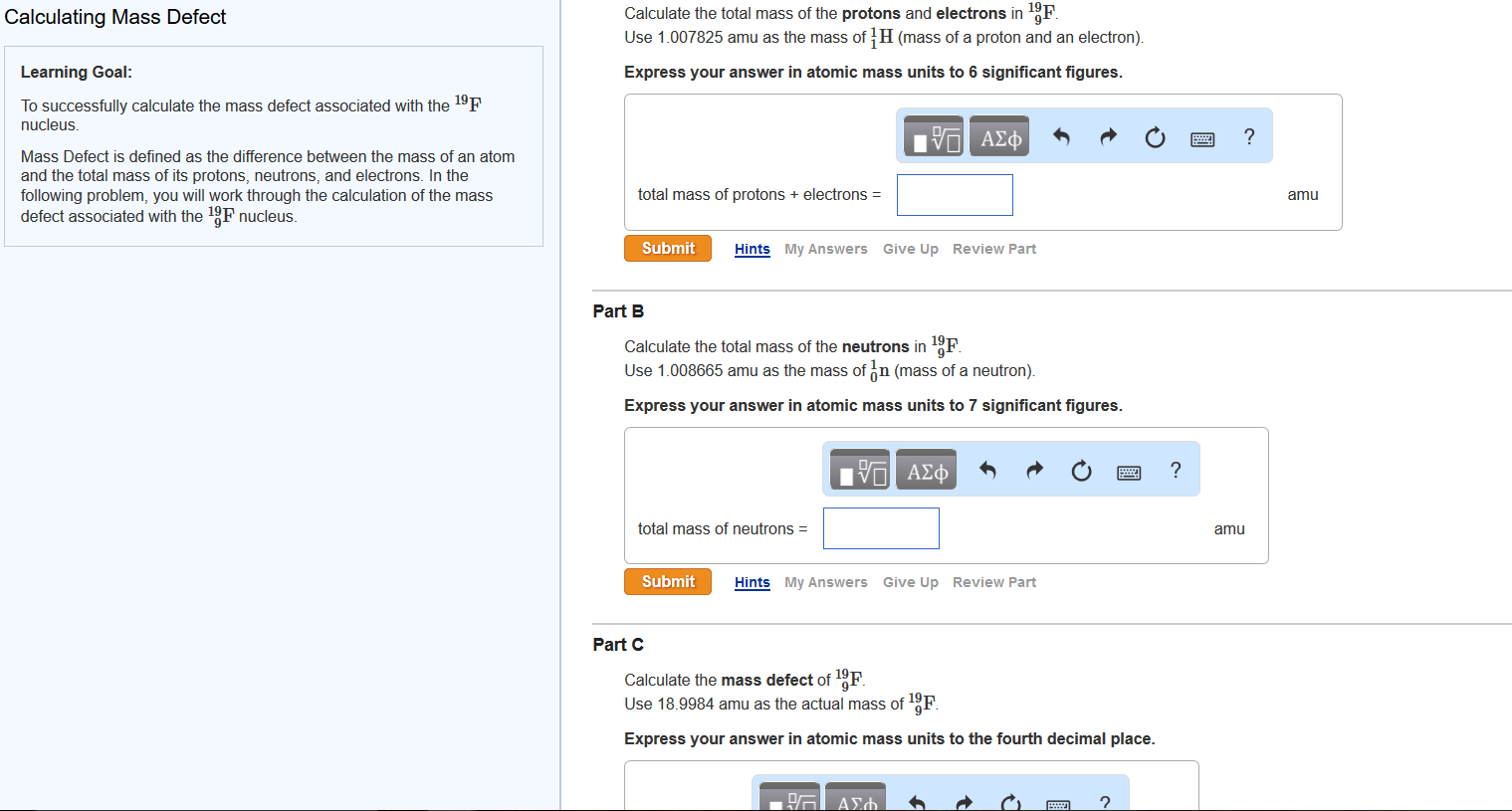 Solved Learning Goal: To successfully calculate the mass | Chegg.com