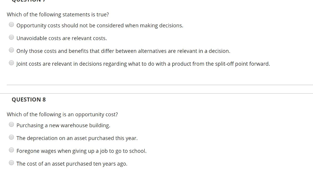 Solved Which of the following statements is true? | Chegg.com