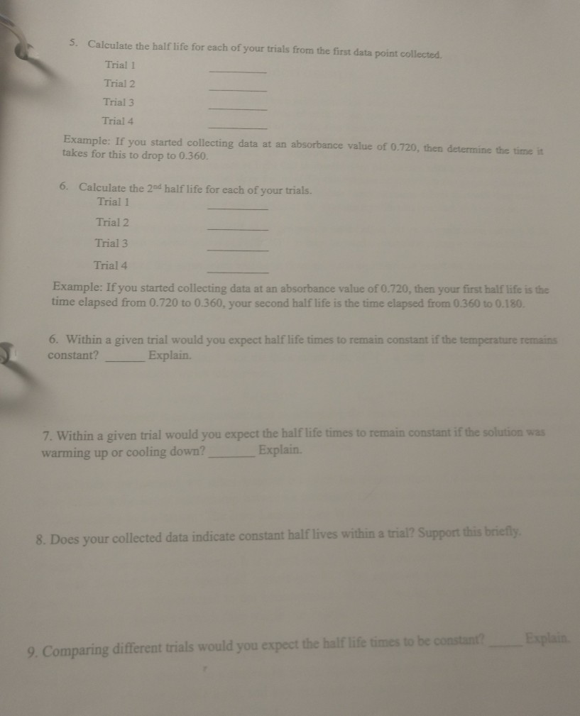 Solved I need help with this chemistry lab. I am supposed to | Chegg.com