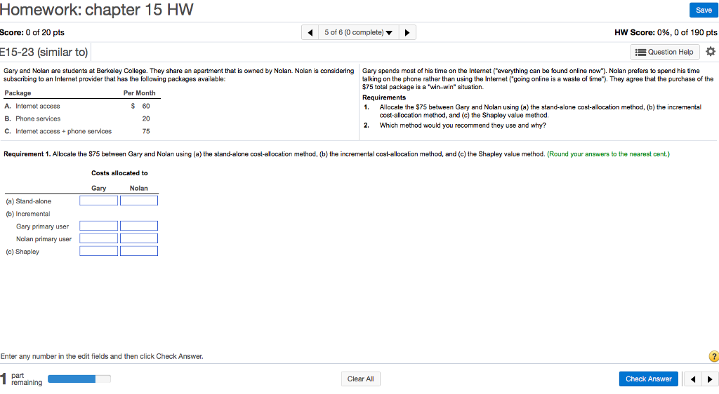Solved Homework: chapter 15 HW Save Score: 0 of 20 pts 5 of | Chegg.com