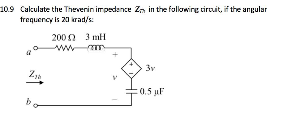 Solved Calculate the Thevenin impedance ZTh in the following | Chegg.com