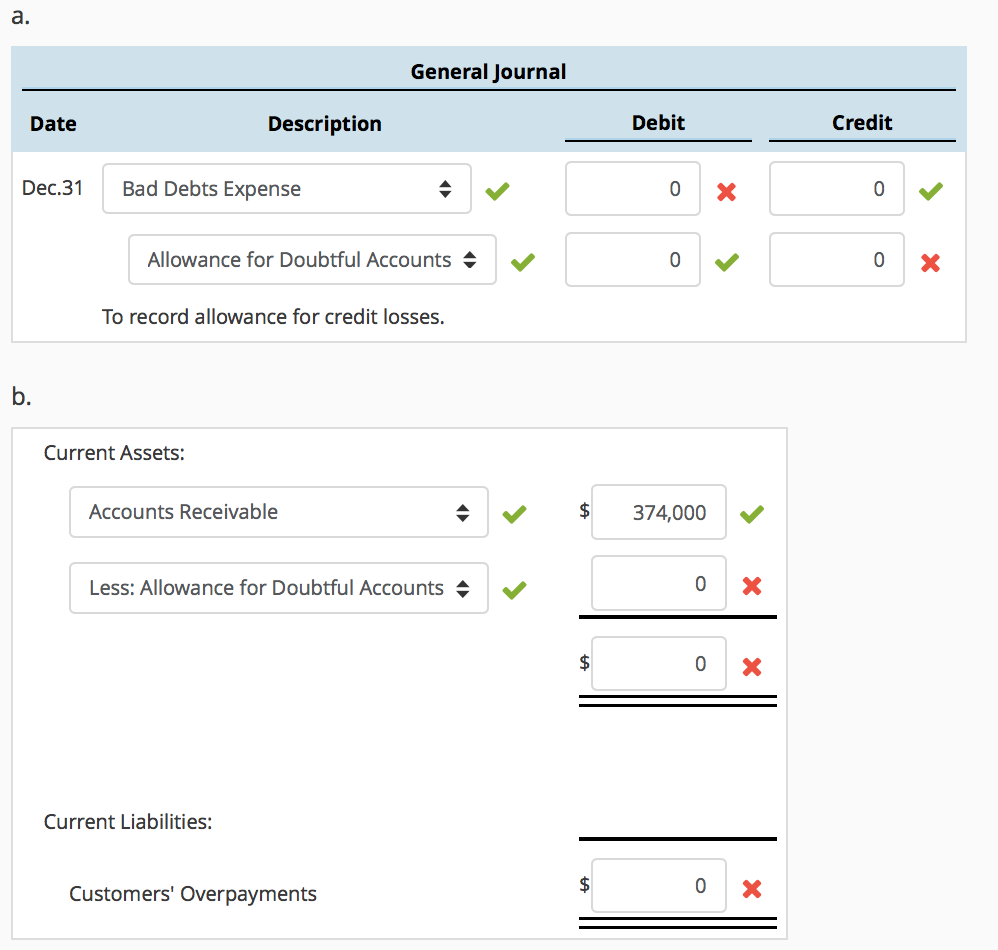 Solved Credit Losses Based On Accounts Receivable At | Chegg.com