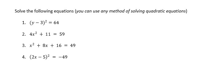 Solved Solve the following equations (you can use any method | Chegg.com