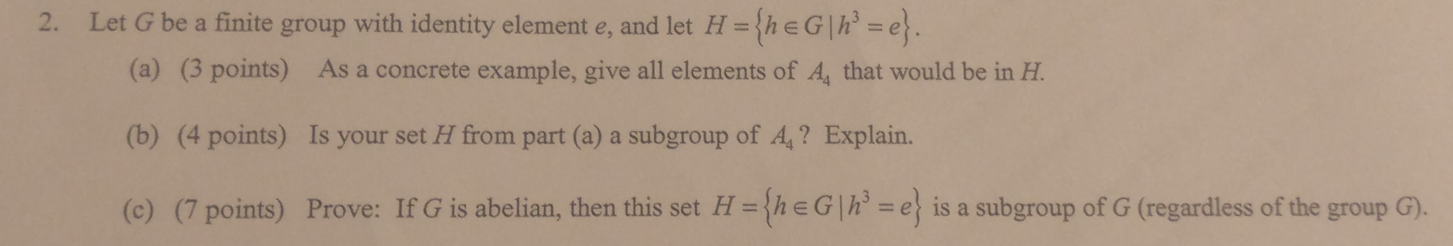 Solved Let G be a finite group with identity element e, and | Chegg.com