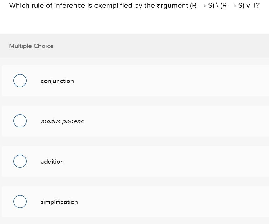 Solved Which of the following arguments is an instance of | Chegg.com