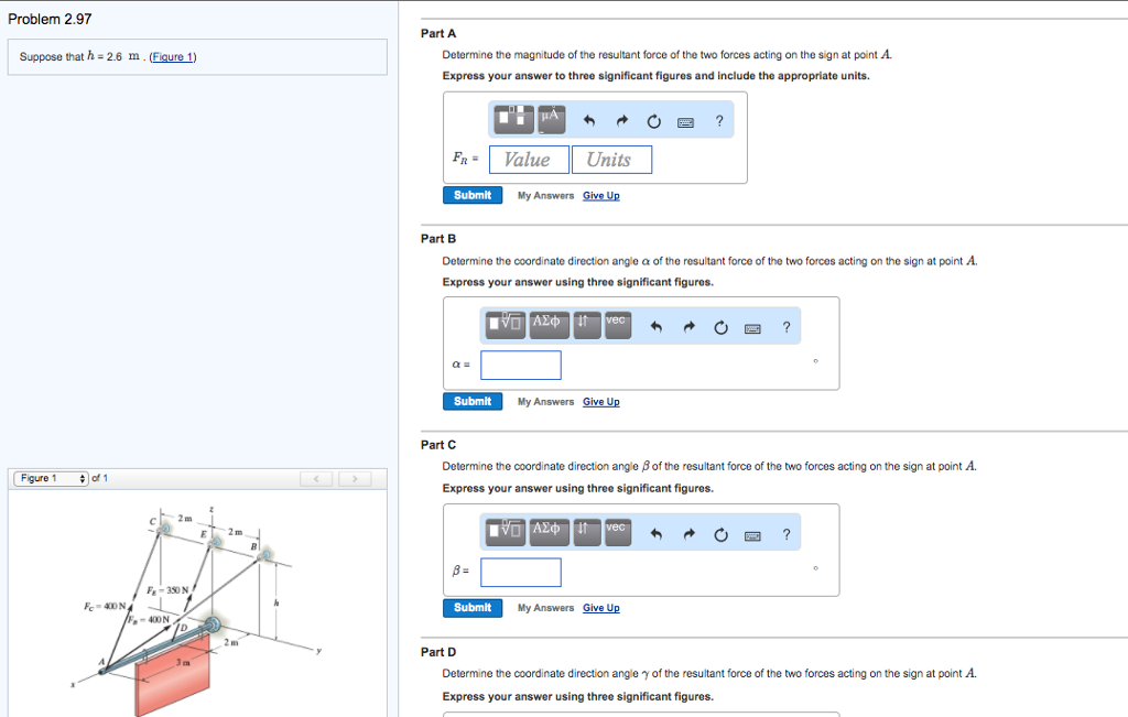 Solved Suppose that h = 2.6 m. (Figure 1) Determine the | Chegg.com