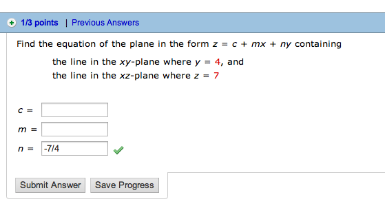 Solved Find The Equation Of The Plane In The Form Z C Chegg Com