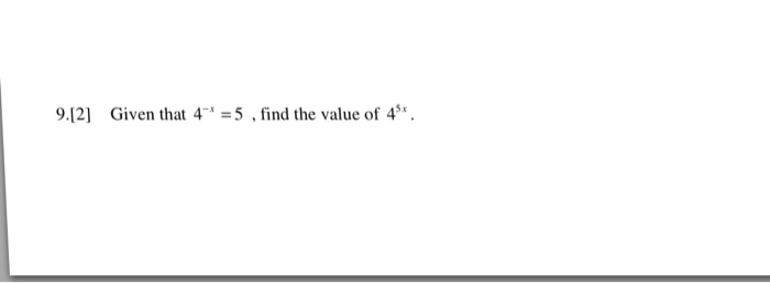 find the value of 5 4