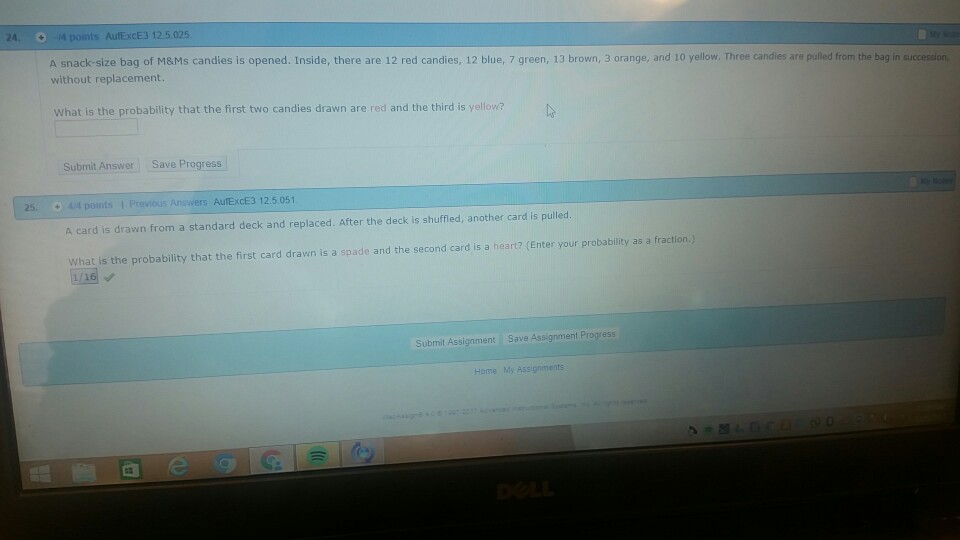 Solved A snacksize bag of M&Ms candies is opened. Inside,