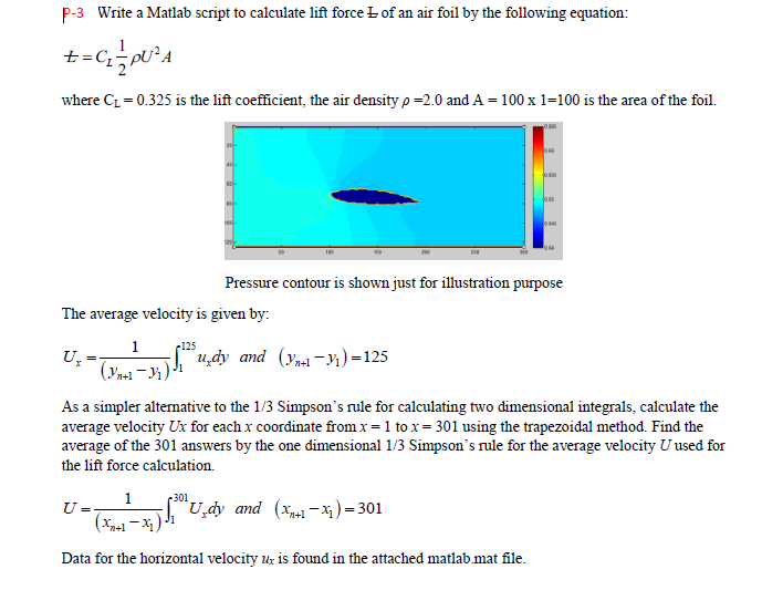 write-a-matlab-script-to-calculate-lift-force-l-of-an-chegg