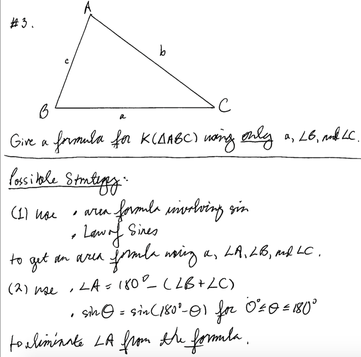 Solved Since a triangle is determined by anglesideangle,