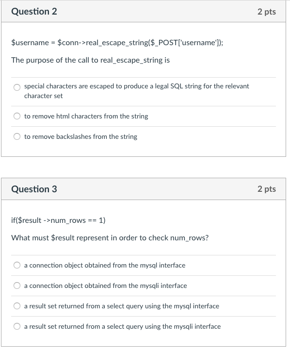 Solved Question 1 3 pts Match the best description of each | Chegg.com