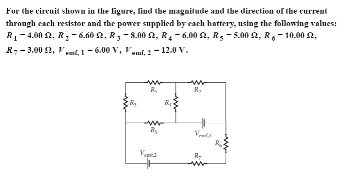 Solved For the circuit shown in the figure, find the | Chegg.com