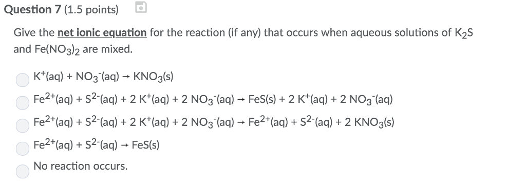 Solved Question 5 (1 point) Which of the following pairs of | Chegg.com