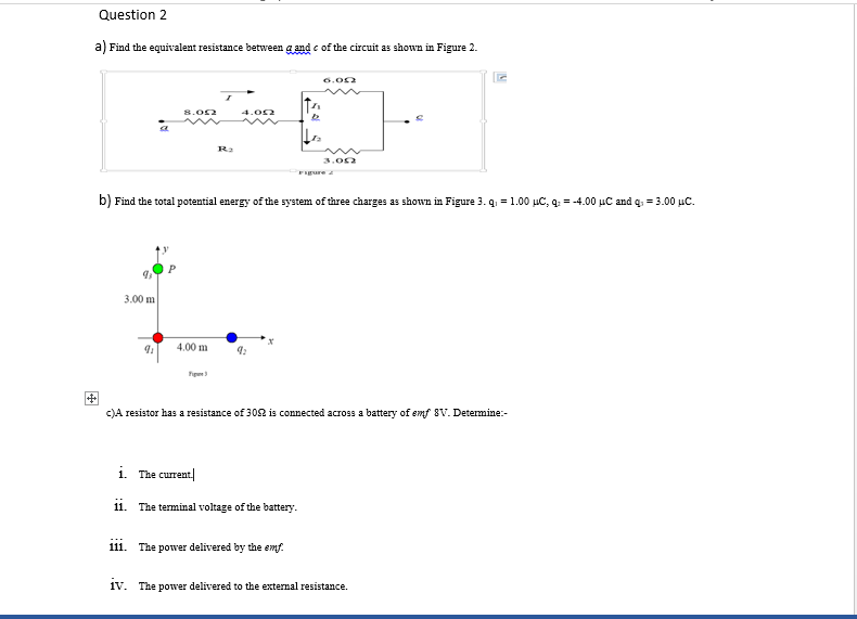 Solved Question 1 (20 Marks) (a) Consider two equal point | Chegg.com