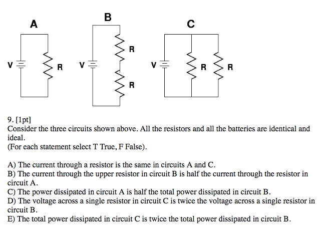 Solved Consider The Three Circuits Shown Above. All The | Chegg.com