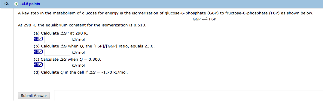 Solved A key step in the metabolism of glucose for energy is | Chegg.com