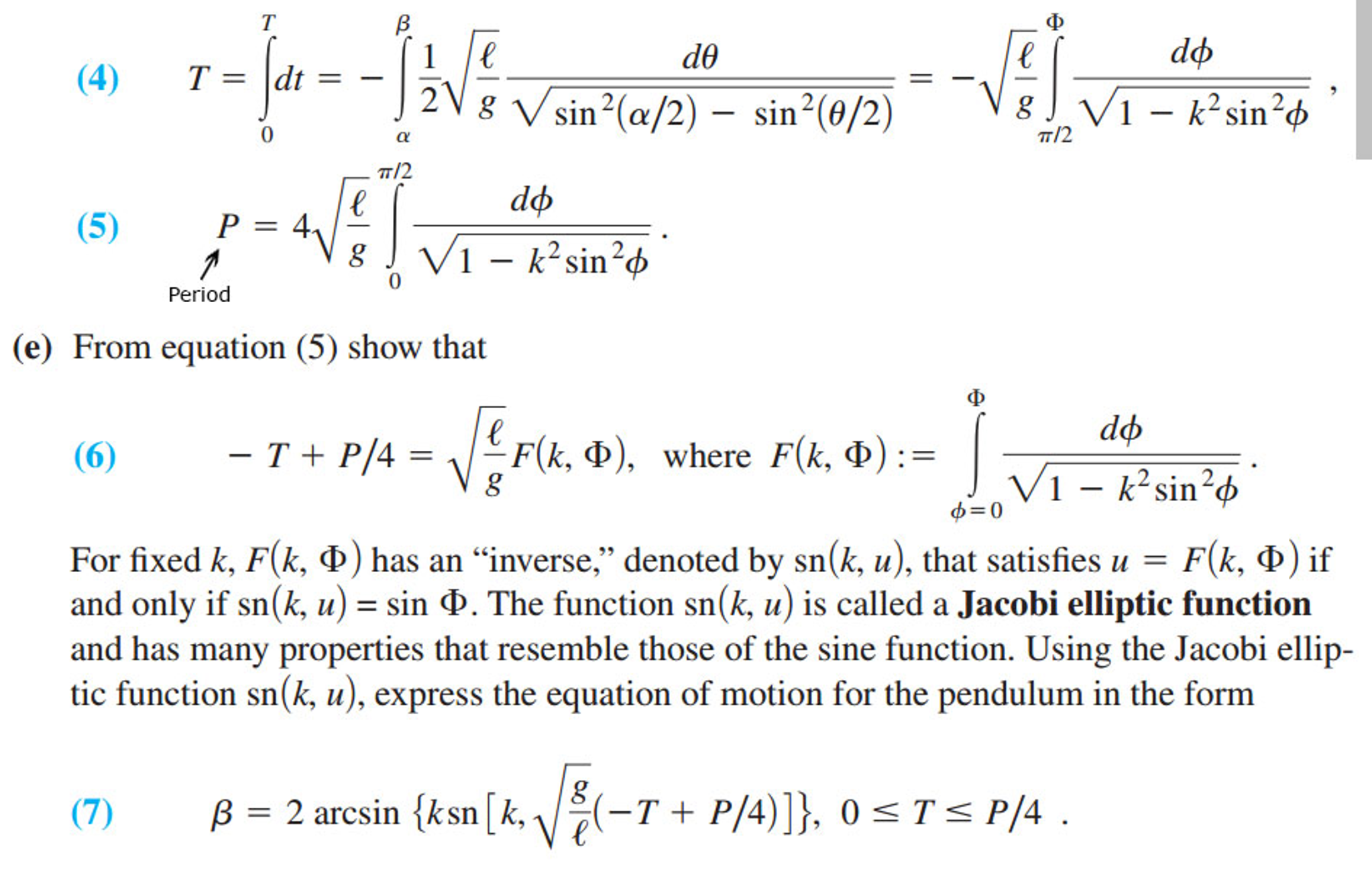 Solved T = integral_0^T dt = integral_alpha^beta 1/2